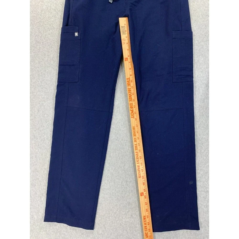 Figs AXION Polyester Blend Medical Cargo Scrub‎ Pants (Men's Large) Blue